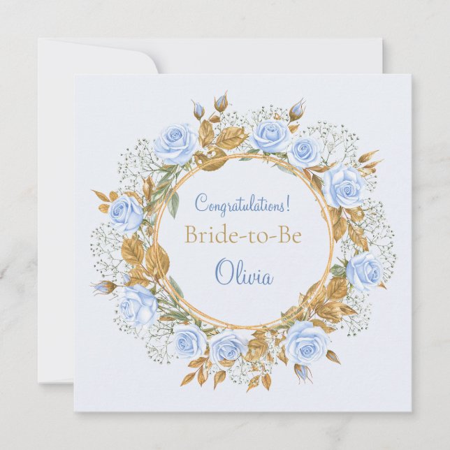 Cartão Rosa Azul Dourado (Frente)