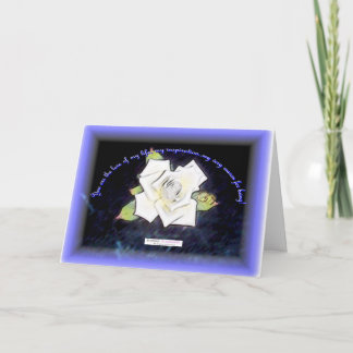 Cartão Rosa branca para aniversário/aniversário