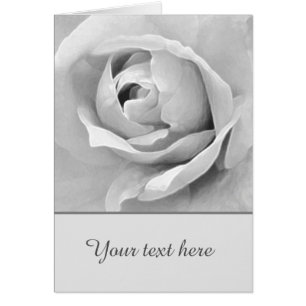 Cartão Rosa branco feito sob encomenda sentimental