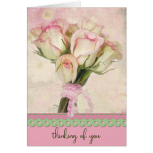Cartão Rosa Bunch Pensando em Você