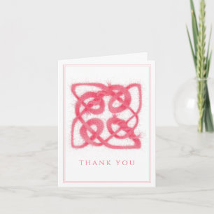 Cartão ROSA CELTIC KNOT Obrigado Notecard