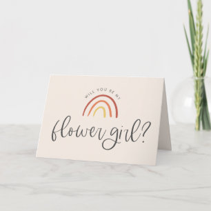 Cartão Rosa Corado Terracota Arco-íris Menina das Flores 