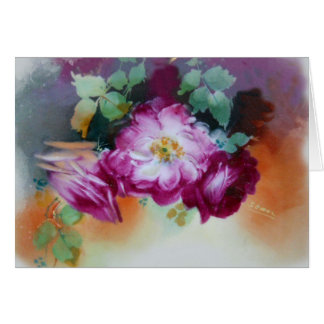 Cartão Rosa da Ruby Victorian