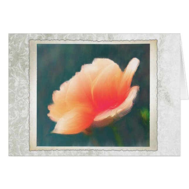 Cartão Rosa de Celebração do ouro (Frente horizontal)