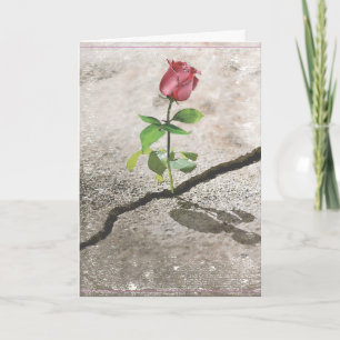 Cartão Rosa de concreto
