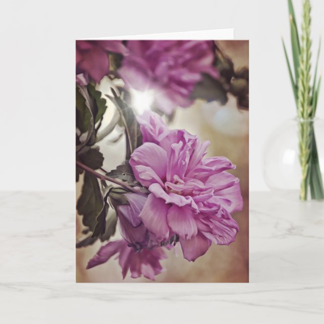 Cartão Rosa de Números de Placa de Escritura Sharon Sun 6 (Frente)