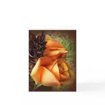 Cartão rosa de outono