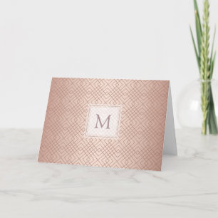 Cartão Rosa de padrão personalizado de luxo Dourado