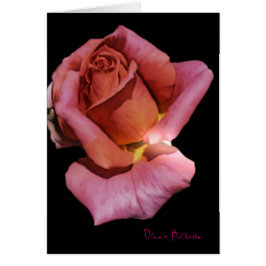 Cartão Rosa de solidão