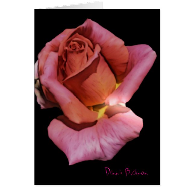 Cartão Rosa de solidão (Frente)