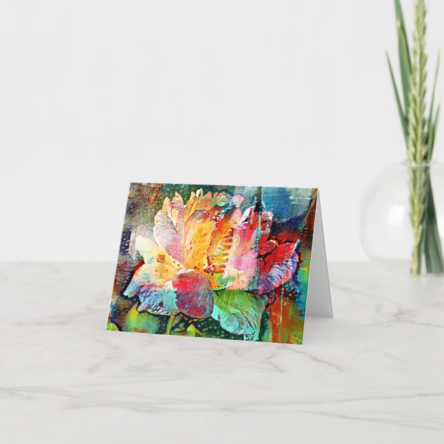 Cartão Rosa de ventilador (Frente)