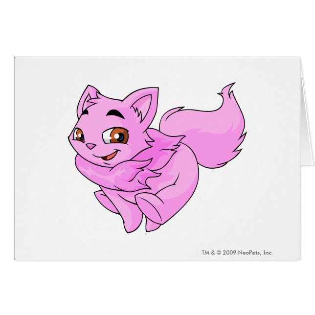 Cartão Rosa de Wocky (Frente Horizontal)