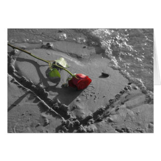 Cartão Rosa do coração