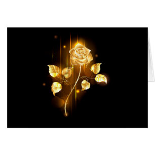 Cartão rosa do ouro ( rosa dourado )