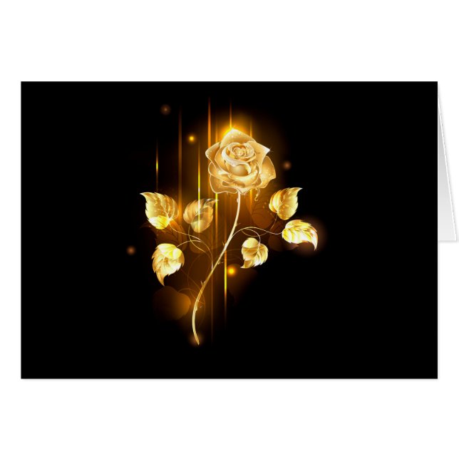 Cartão rosa do ouro ( rosa dourado ) (Frente horizontal)