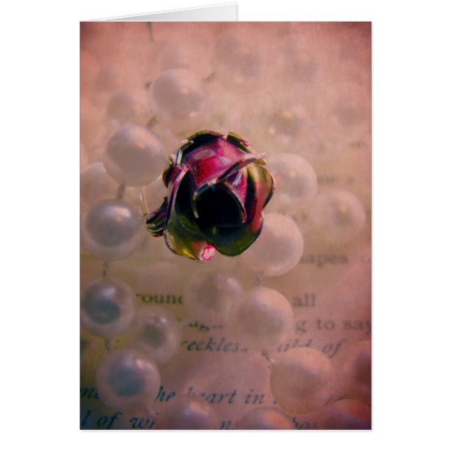 Cartão Rosa e Pérolas - Vida Estática (Frente)