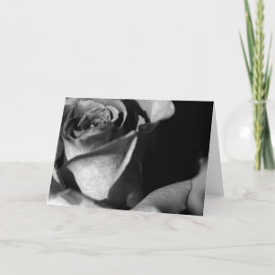 Cartão Rosa em preto e branco