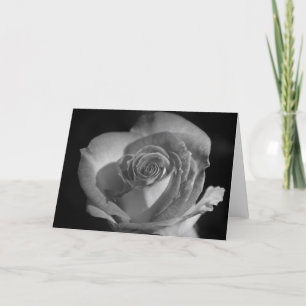 Cartão Rosa em preto e branco