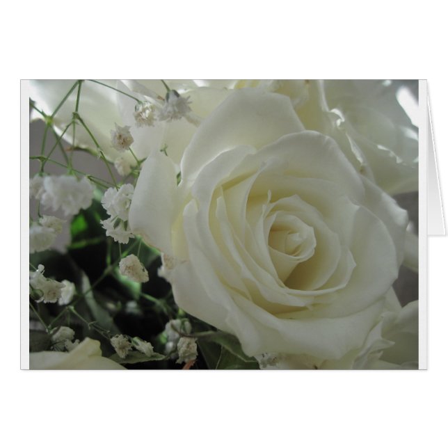 Cartão Rosa Floral (Frente Horizontal)