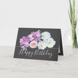 Cartão Rosa Floral Chic e Flores Crocus Flowday