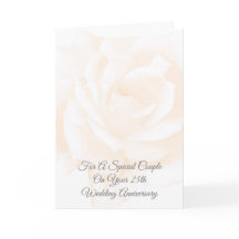 Rosa Floral Personalizado 25º Aniversário de Casam