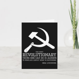 Cartão Rosa Luxemburg Quote - Socialista &amp; Comunista 
