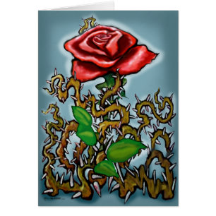 Cartão Rosa n Thorns