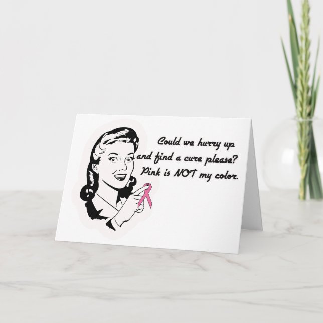 Cartão Rosa não é minha cor! (Frente)
