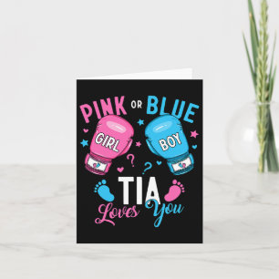 Cartão Rosa Ou Azul Tia Te Ama A Fazer Boxing Gênero Reve