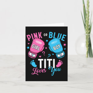 Cartão Rosa Ou Azul Titi Te Ama Boxando Gênero Reveal B