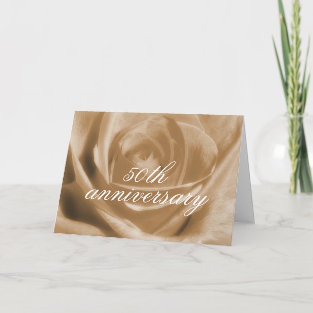 Cartão Rosa ouro 50º aniversário (Frente)