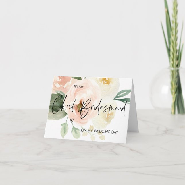 Cartão Rosa Pálido Para A Minha Porta-Cabras Chefe No Meu (Frente)