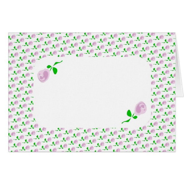 Cartão Rosa pintado (Frente Horizontal)