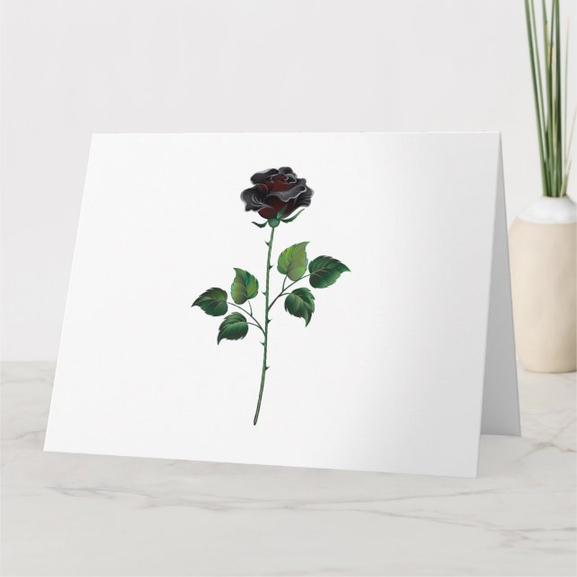 Cartão Rosa preto (Frente)