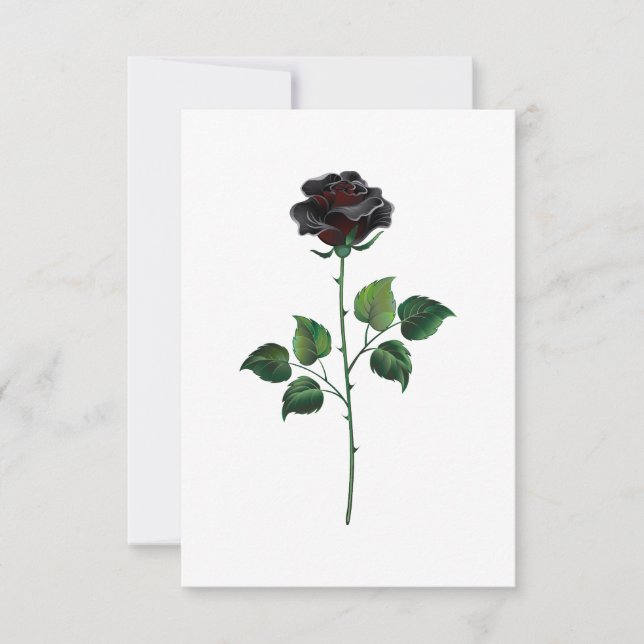 Cartão Rosa preto (Frente)