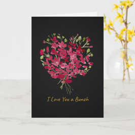 Cartão Rosa Romântico Floral em Aquarela 'Eu Te Amo'