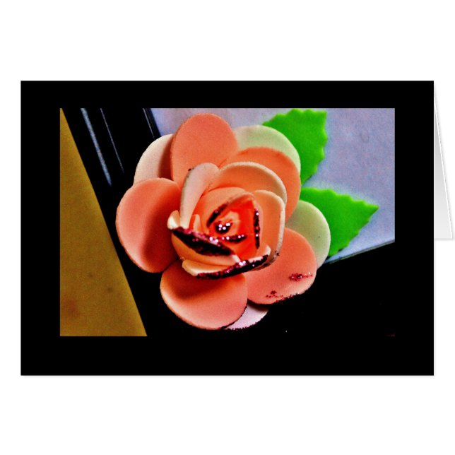 Cartão Rosa rosa claro (Frente Horizontal)