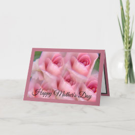 Cartão rosa rosa rosa rosa de férias do Dia de as