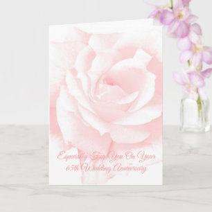Cartão Rosa Rosa Rosa Rosa Personalizada 65º Aniversário