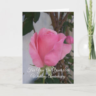 Cartão Rosa Rosa Rosa Rosa Personalizada 65º Aniversário 