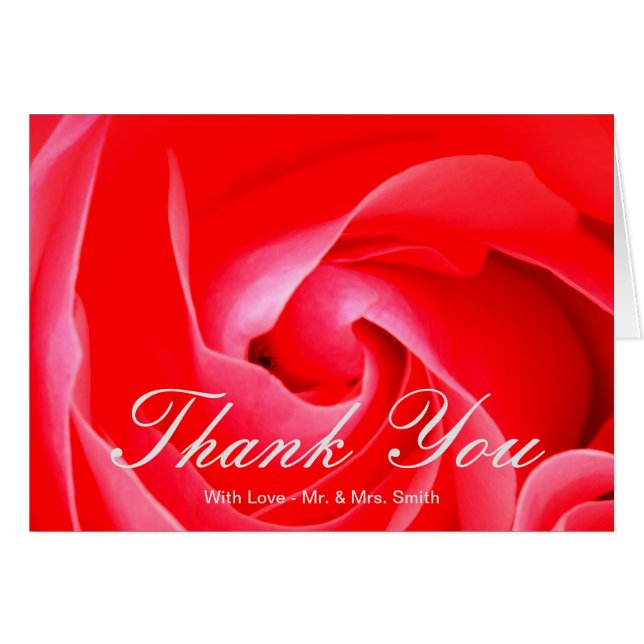 Cartão Rosa Rosa Rosa Rosa Rosa, Obrigado (Frente Horizontal)