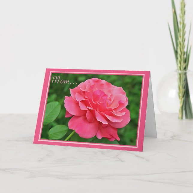 Cartão Rosa Rosa Rosa Rosa Rosa Para A Mãe (Frente)