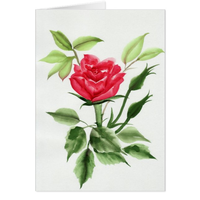 Cartão Rosa vermelha (Frente)