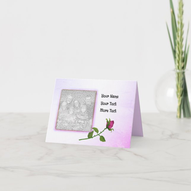 Cartão Rosa vermelha adorável (Frente)