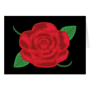 Cartão Rosa vermelha bonito