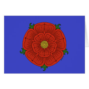 Cartão Rosa vermelha da placa Lancaster