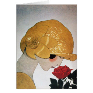 CARTÃO ROSA VERMELHA DA SENHORA COM