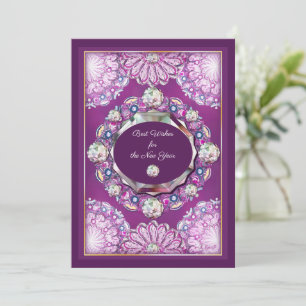 Cartão Rosace vermelho cardinal