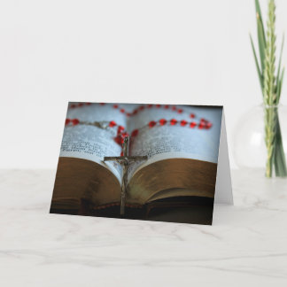 Cartão Rosário e Bíblia 1