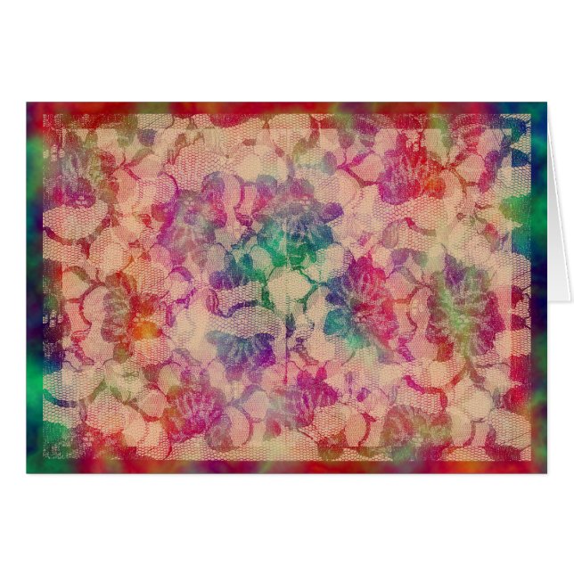 Cartão Rosas aciganados do laço (Frente Horizontal)